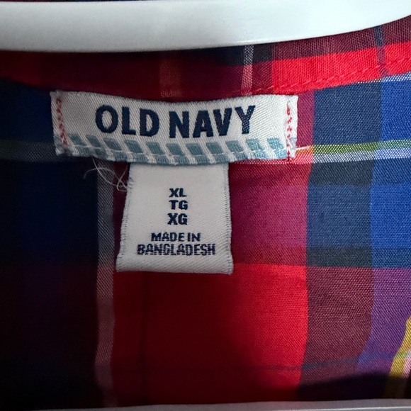 Old Navy Vibrant Plaid Shirt - Picture 3 of 3